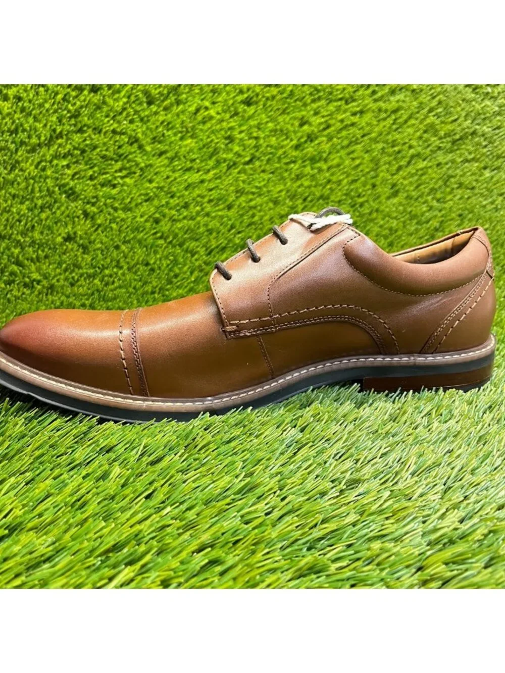 Nunn Bush Westfield Mens Size 11 Brown Casual Classic Cap Toe Oxford Dress Shoes
